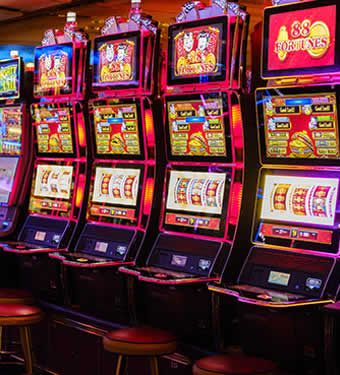 Casino hotel gaming floor with slot machines